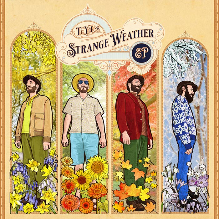 Cover art for T.E. Yates' EP Strange Weather. The four seasons of T.E. Yates.